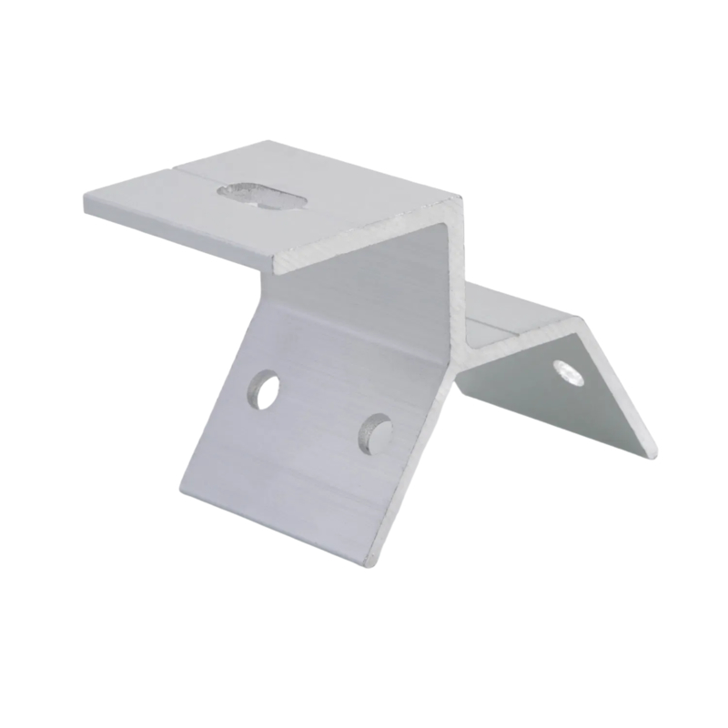 کلیمپ آلیومینیومی با پیچ دوگانه و گرفتگی دنده دار برای ارتعاش - کلیمپ سقف خورشیدی مقاوم برای تثبیت ساختاری