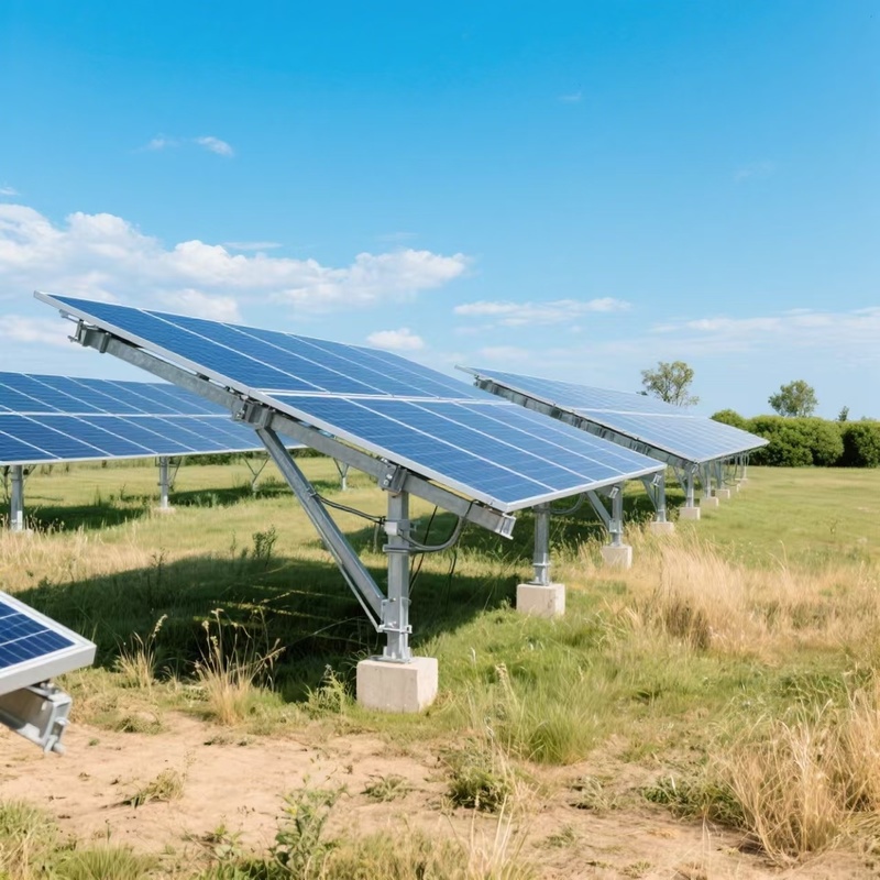 ساختار نصب زمینی فتوولتائیک، پایه پیچی زمینی، سیستم نصب زمینی خورشیدی برای نیروگاه خورشیدی