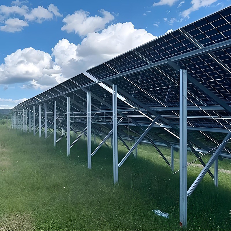 ساختار نصب زمینی فتوولتائیک، پایه پیچی زمینی، سیستم نصب زمینی خورشیدی برای نیروگاه خورشیدی