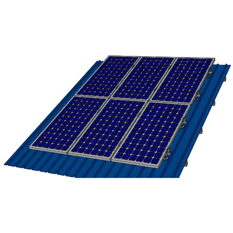 Color Steel Tile Roof Solar PV Frame – Non-Penetrating Clip Design, No Tile Damage