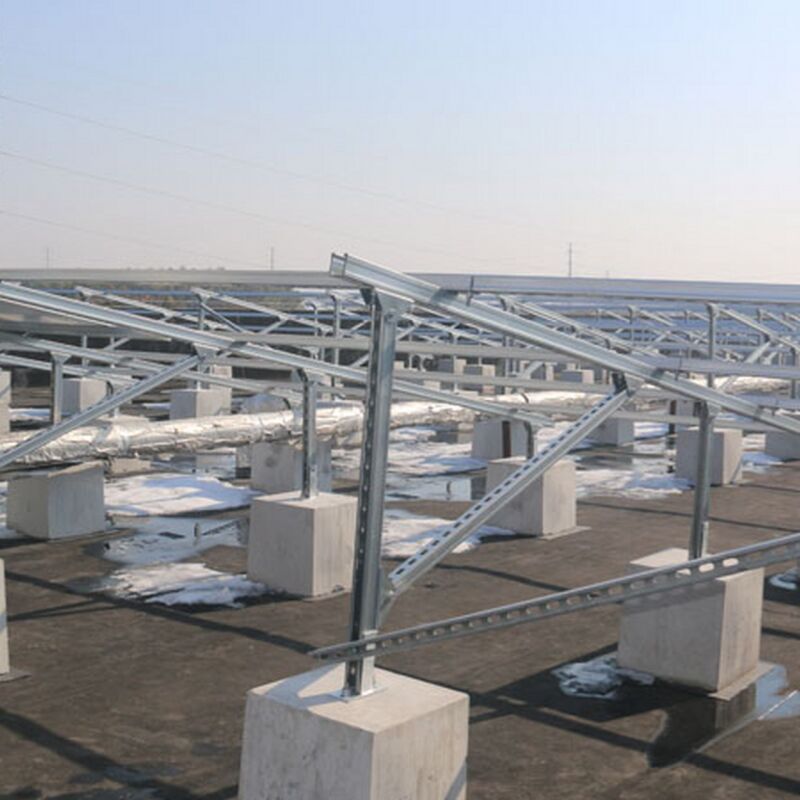 براکت‌های نصب پنل خورشیدی طراحی شده با قفسه‌های از پیش مونتاژ شده و تیرهای فولادی با استحکام بالا برای پشتیبانی و نصب آسان